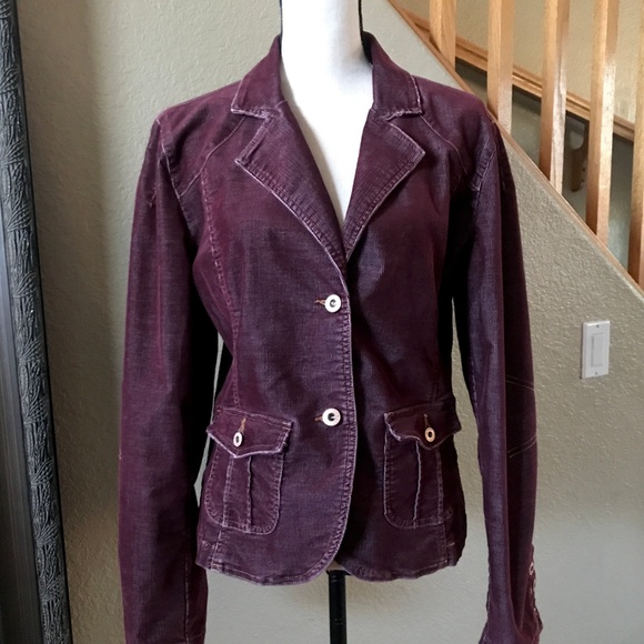 Jeanstar Jackets & Blazers - Jeanstar Plum Corduroy Blazer